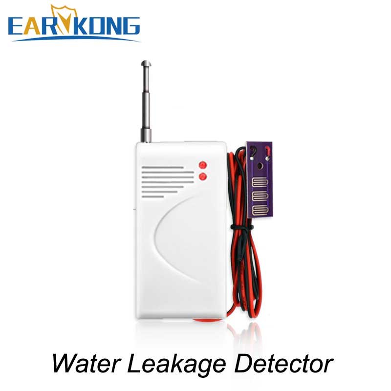 Home With Cable Water Level Safety Device Use With Alarm System Wireless Security Water Leak Detector 433MHz Flood Sensor