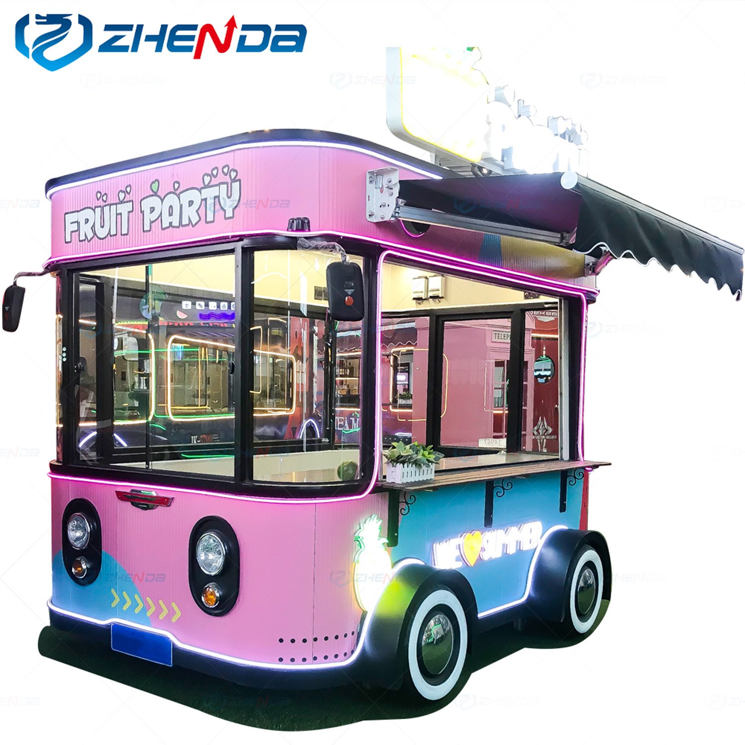 Donut Cart Coffee Electric Food Truck Street Food Trailer