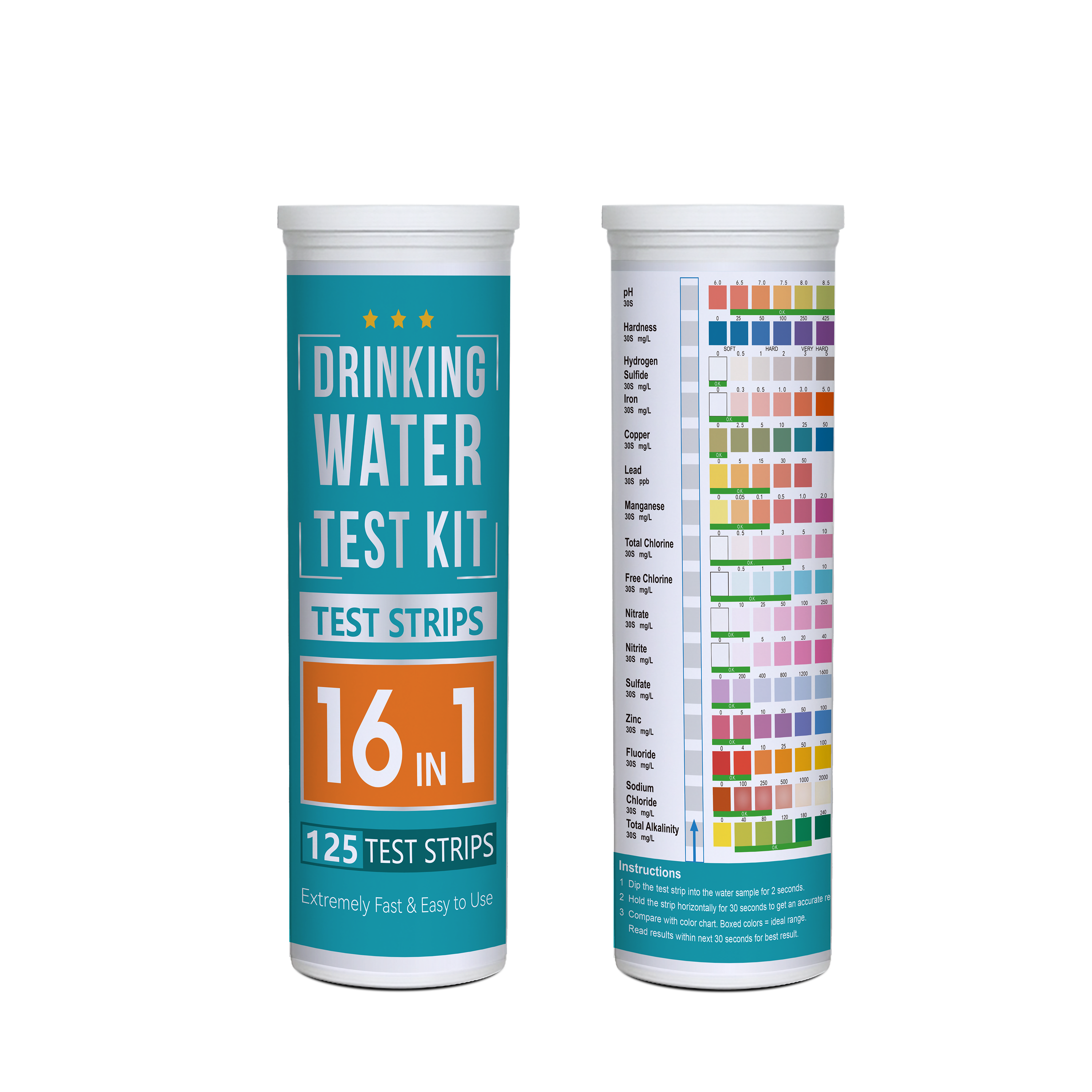 New product 17 in 1 Home Water Quality Test Strips, Water Test Kit Bacteria Tests