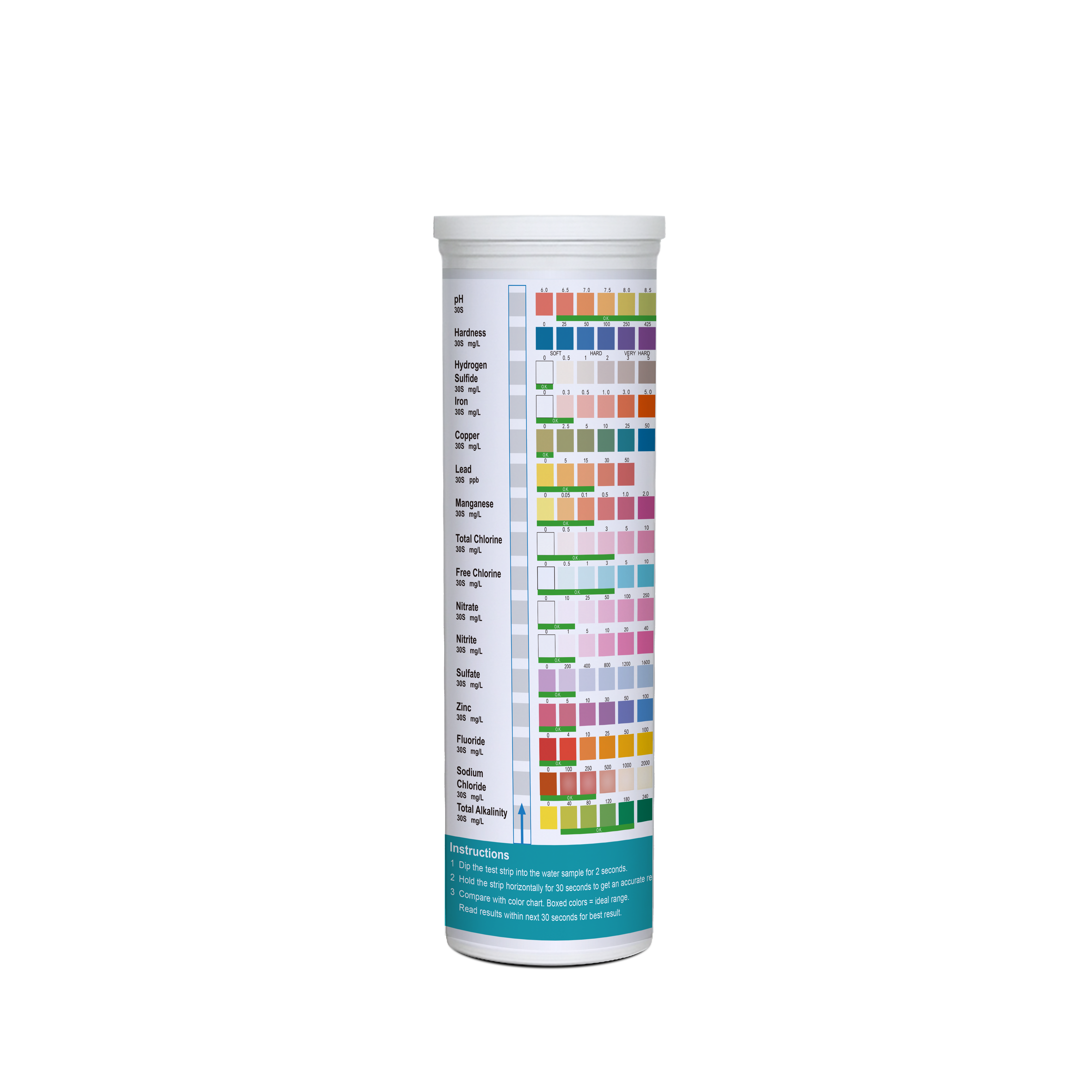 New product 17 in 1 Home Water Quality Test Strips, Water Test Kit Bacteria Tests