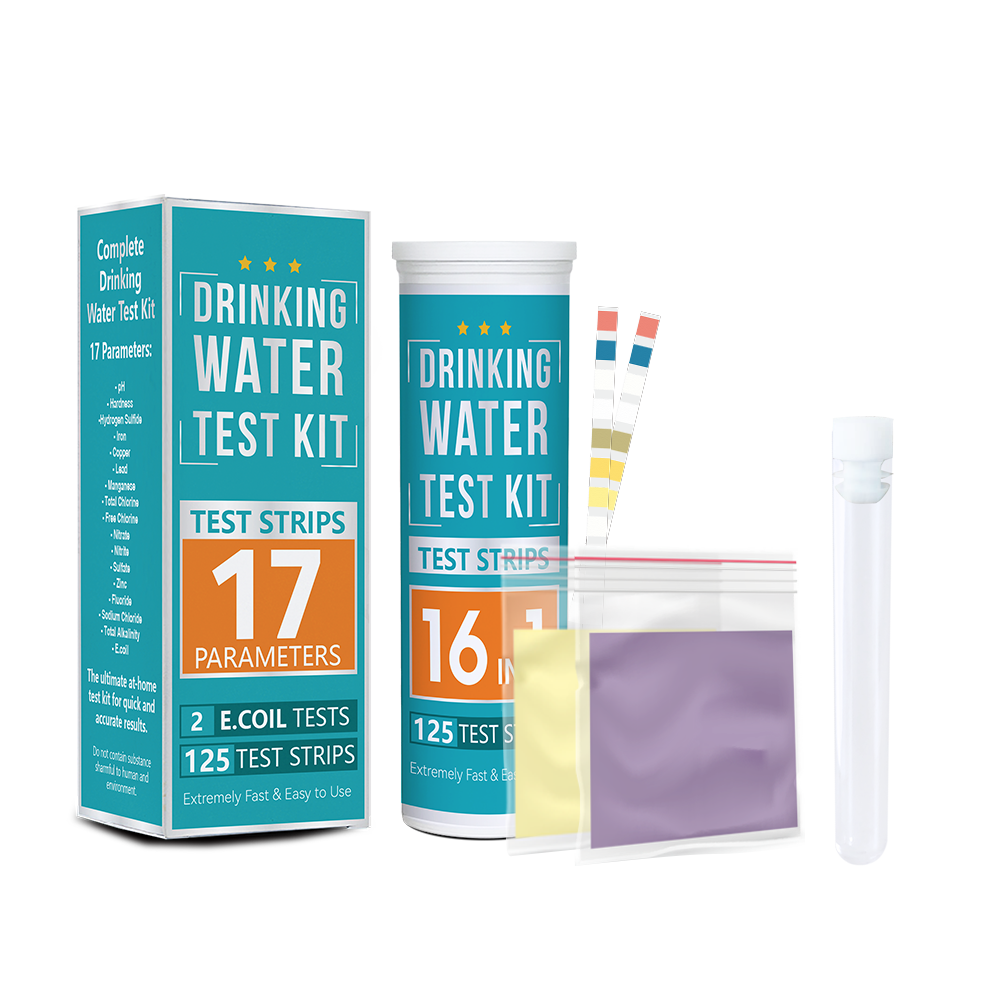 New product 17 in 1 Home Water Quality Test Strips, Water Test Kit Bacteria Tests