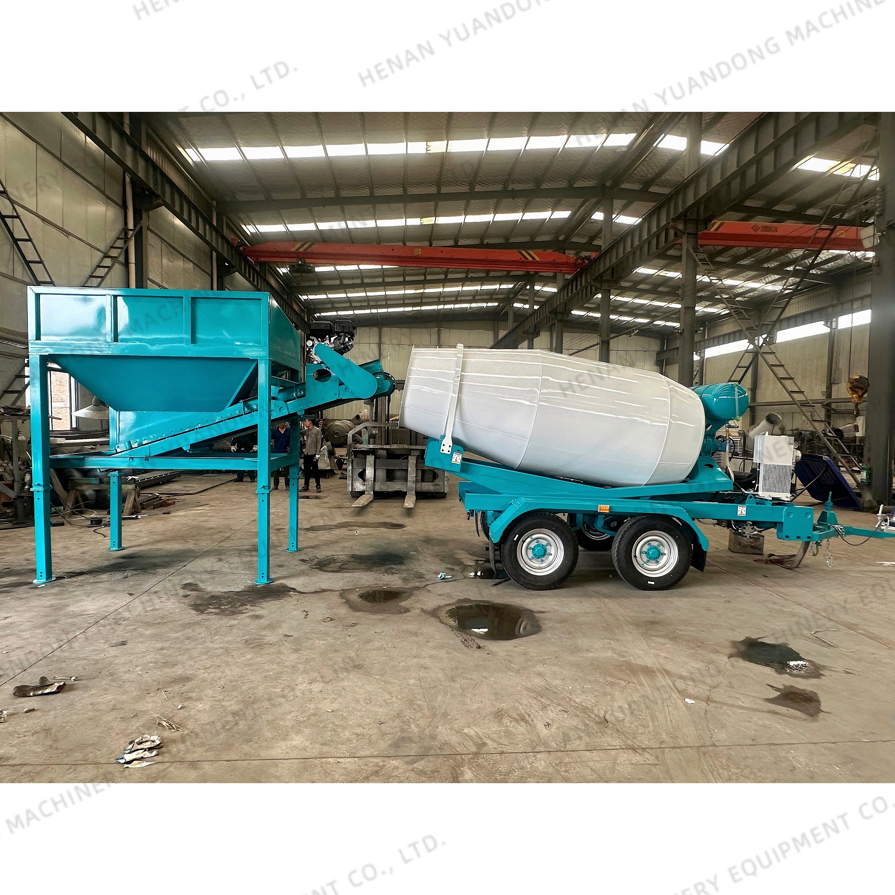 Concrete Spinning Tops Trailer EPA Approved Cement Mixer Drum For Concrete Works