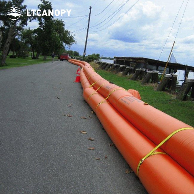 Litong reusable heavy duty portable inflatable water filled flood barrier tube