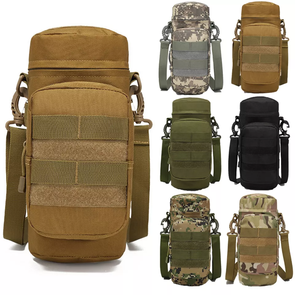 Custom Multifunction One-Shoulder Vintage Style Bag Waterproof Outdoor Water Bottle Kit for Tourist Hiking Portable