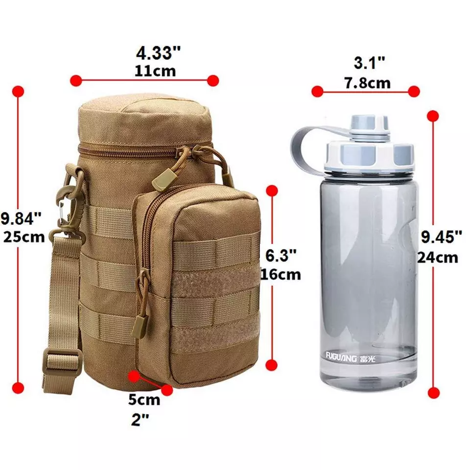 Custom Multifunction One-Shoulder Vintage Style Bag Waterproof Outdoor Water Bottle Kit for Tourist Hiking Portable