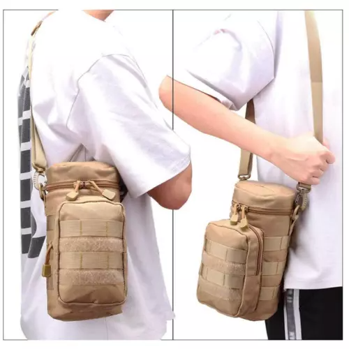 Custom Multifunction One-Shoulder Vintage Style Bag Waterproof Outdoor Water Bottle Kit for Tourist Hiking Portable