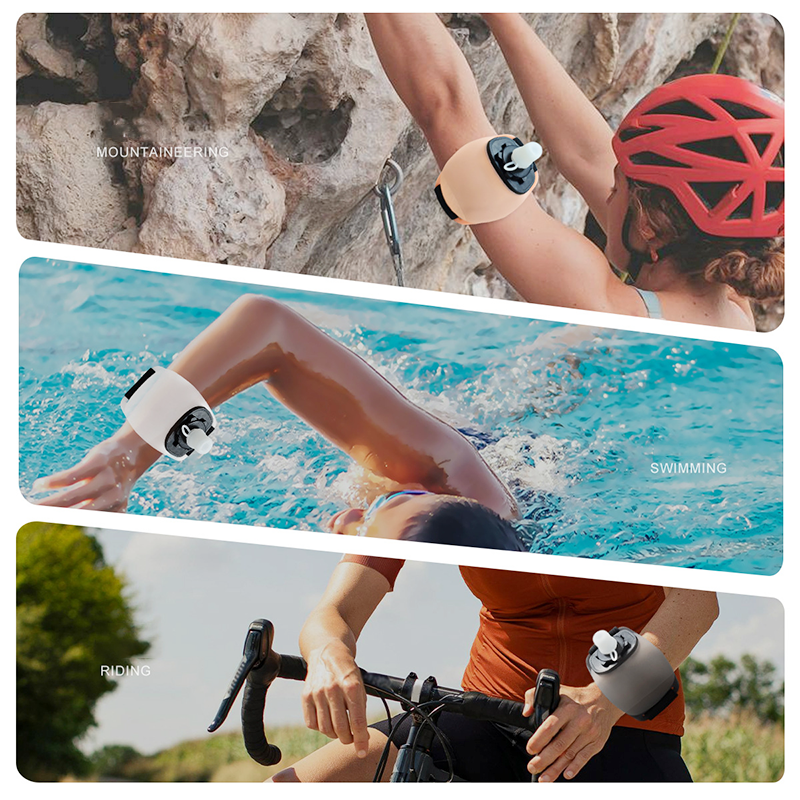 Eco-Friendly BPA Free Food Grade Silicone Wearable Sports Water Bottle For Outdoor Activities & Travel For Gym & Wrist Running