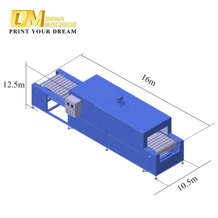DM support custom size industrial tunnel oven paint drying oven Automatic drying machine
