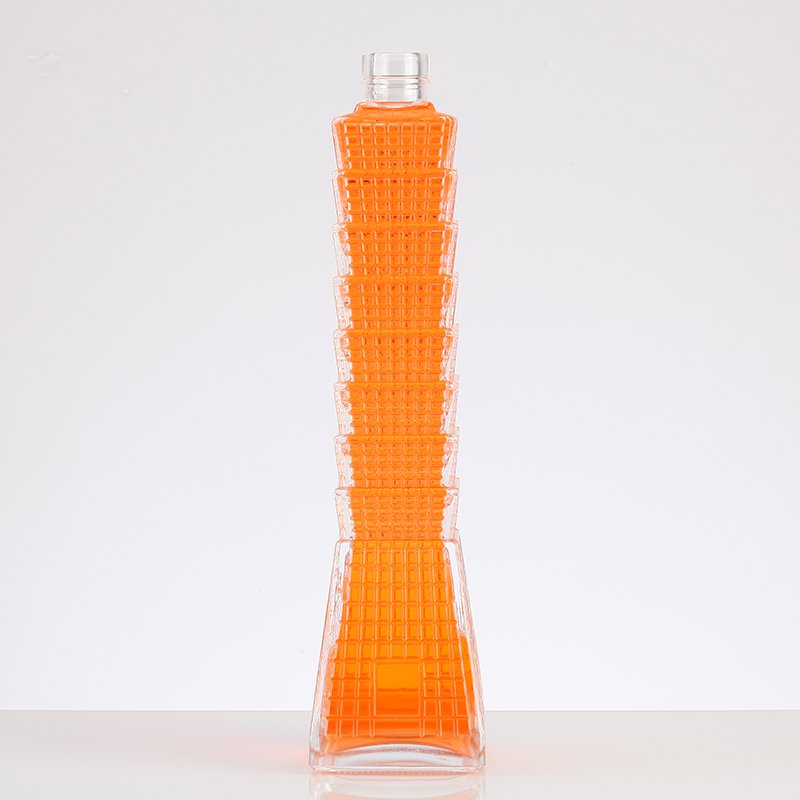 Manufacturer wholesale 500ml 750ml red wine bottle special-shaped glass fruit juice wine beverage bottles