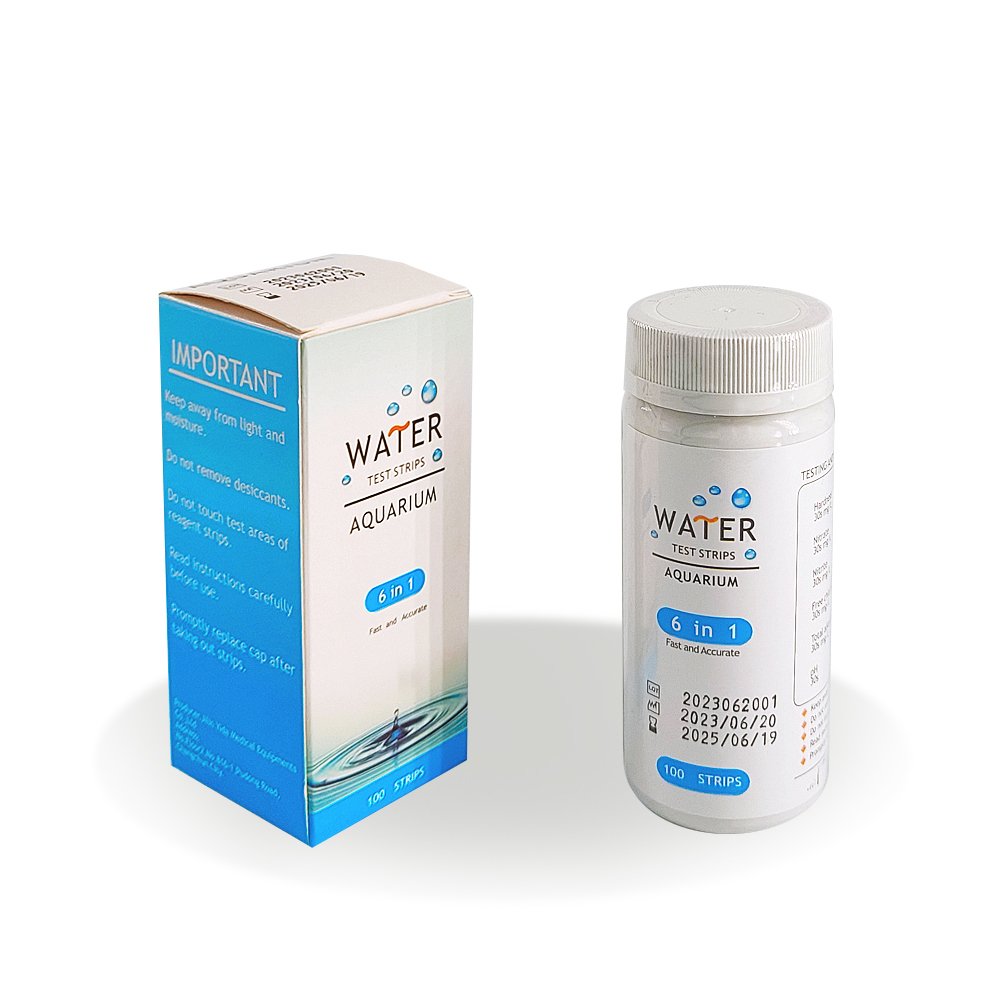 Caped High Quality Aquarium 6 In 1 Water Quality Test Strips Factory Wholesale OEM ODM Swimming Pools water Test Strips