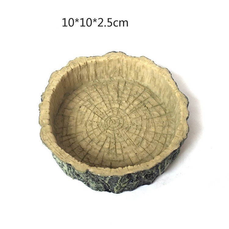 Wholesale Reptile Water Dish Resin Water Bowl Pets Bowls and Feeders Turtle Reptile Food Water Feeding Bowl