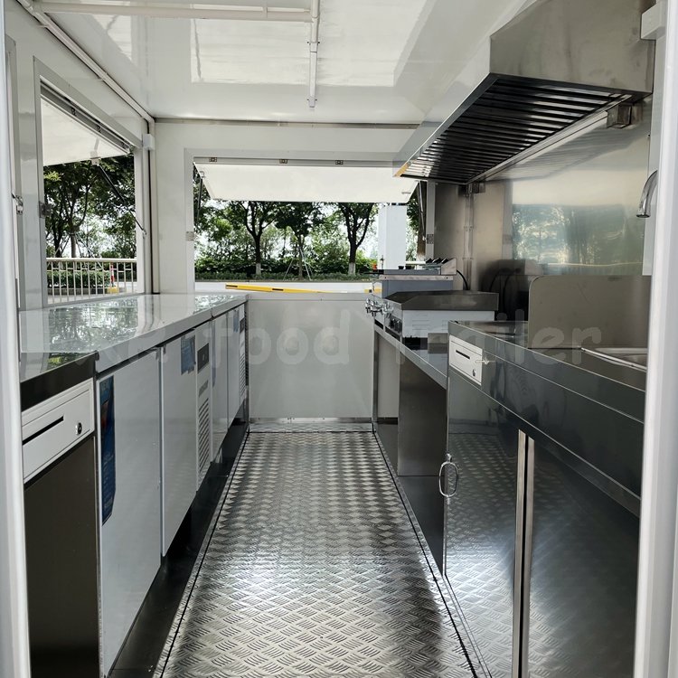 9 Ftlmobile Food Cartbbq Fast Forestaurant Trailerquipped Airstream Mobile Remorque Ice Cream Food Truck for Sale in USA