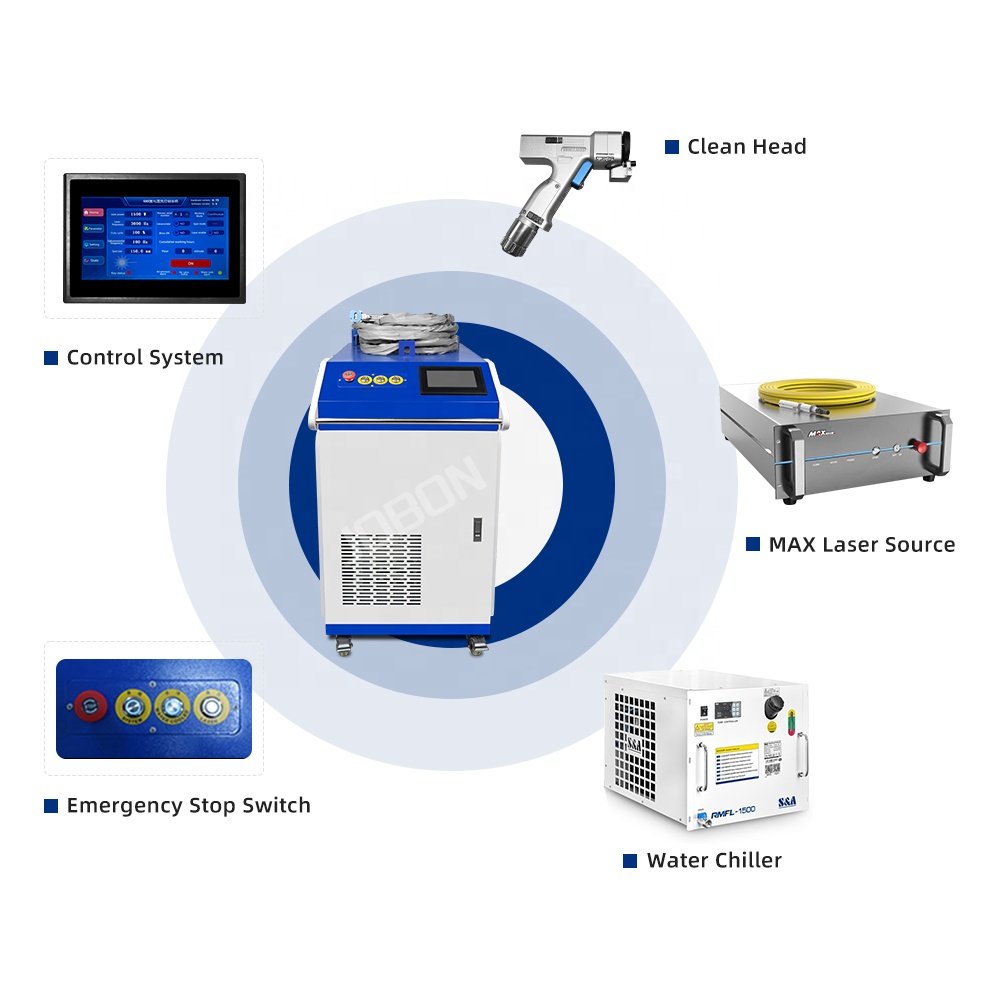 JOBON 3000 watt lazer cleaner fiber laser cleaning machine for sale