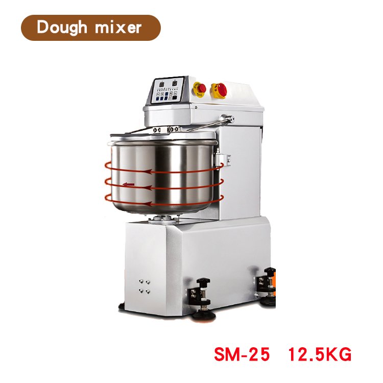 Automatic Industrial Commercial 25kg 50kg 80kg 120kg Bread Dough Mixing Machine Bakery Spiral Mixer For Sale