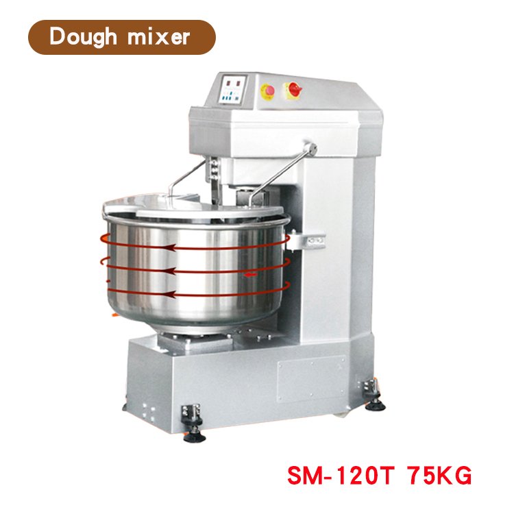 Automatic Industrial Commercial 25kg 50kg 80kg 120kg Bread Dough Mixing Machine Bakery Spiral Mixer For Sale