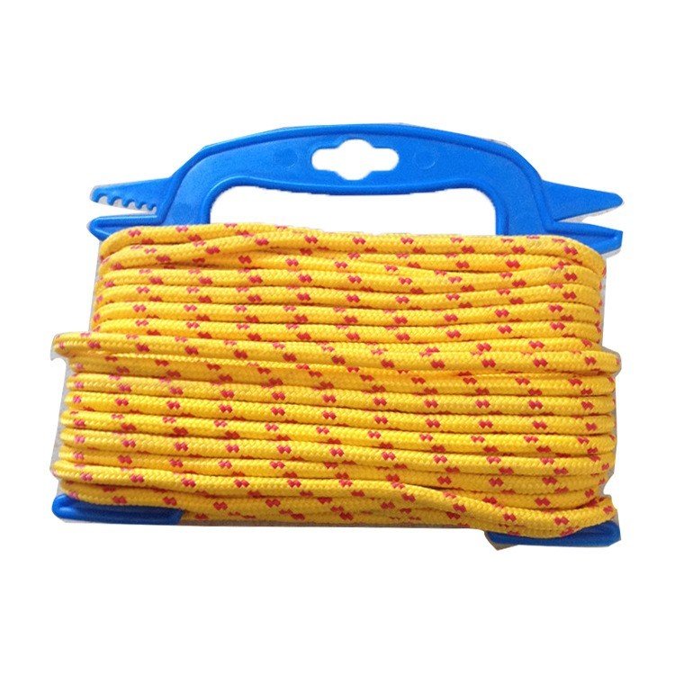 8MM color polyester core-spun round rope outdoor climbing mobile phone lanyard solid braided pet leash