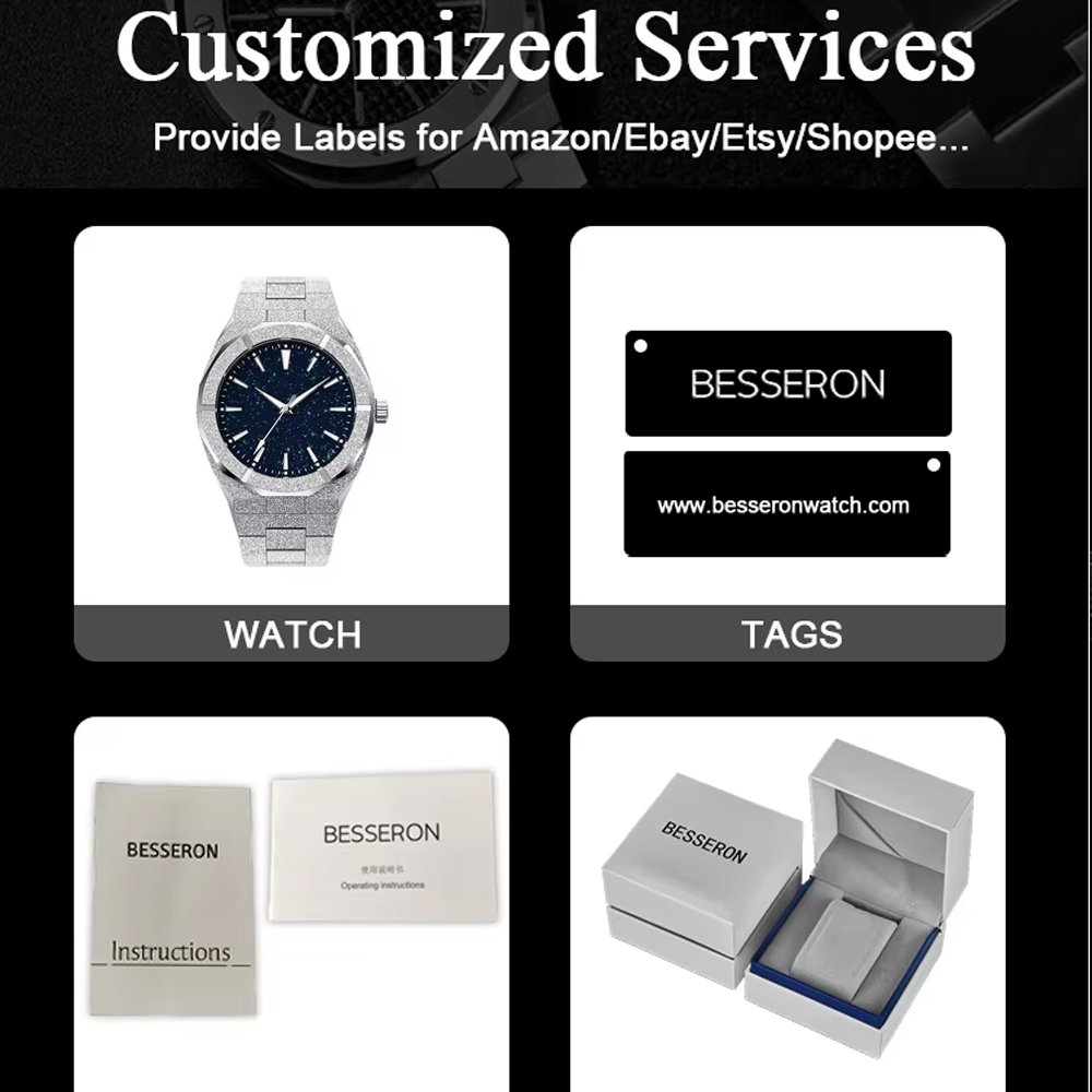 Besseron products 2024 Quartz Watches Stainless Steel Premium Gold Steel Hand Watch Online Shopping Other Watches For Men