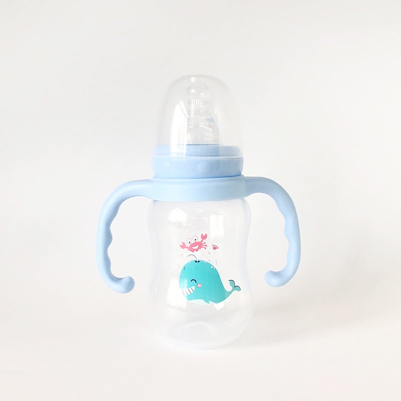 High quality safety material OEM service 4OZ 120ML PP Baby feeding bottle Baby bottles with handle