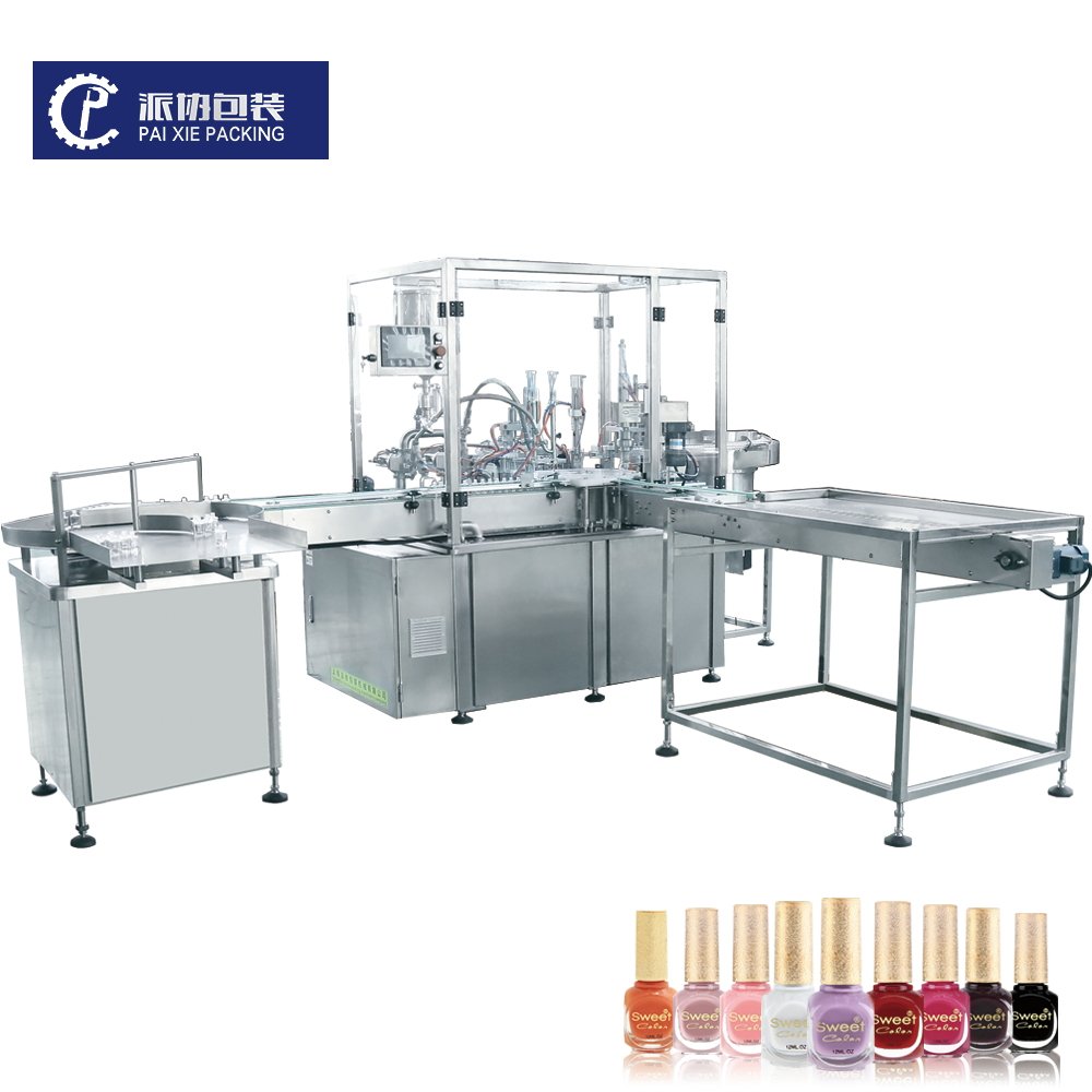 Automatic Glass Nail Polish Bottle Filling Capping Machine Low Price Production Line