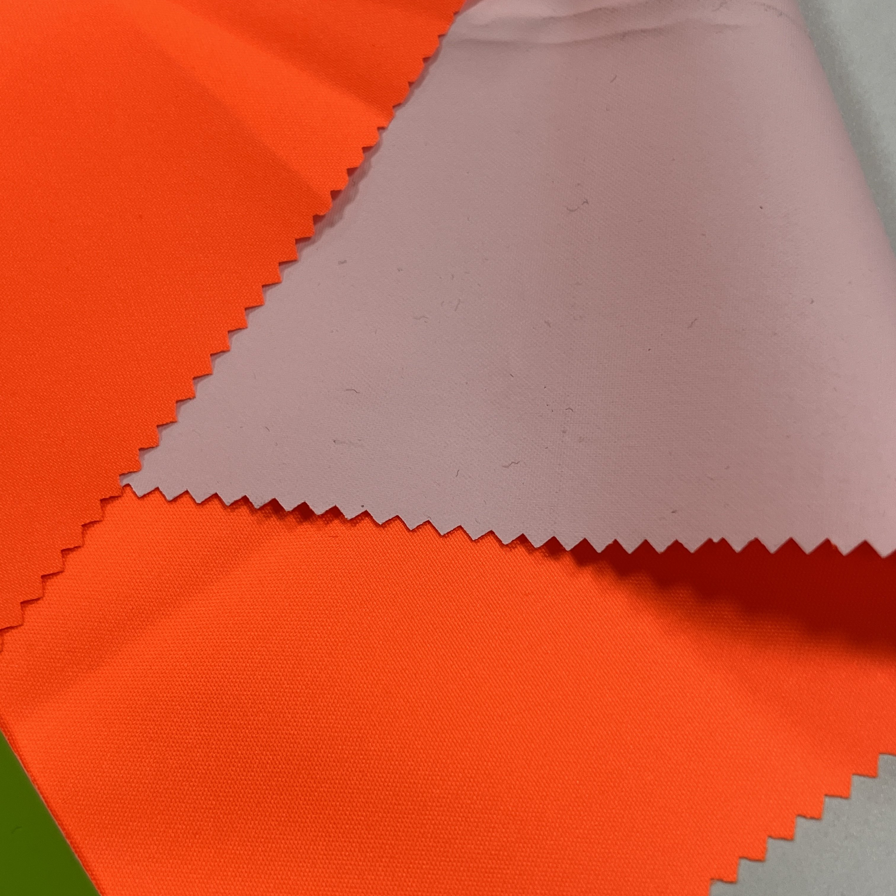 EN343 3-3 Recycled waterproof 150d polyester with pu clear breathable coating for safety work clothes