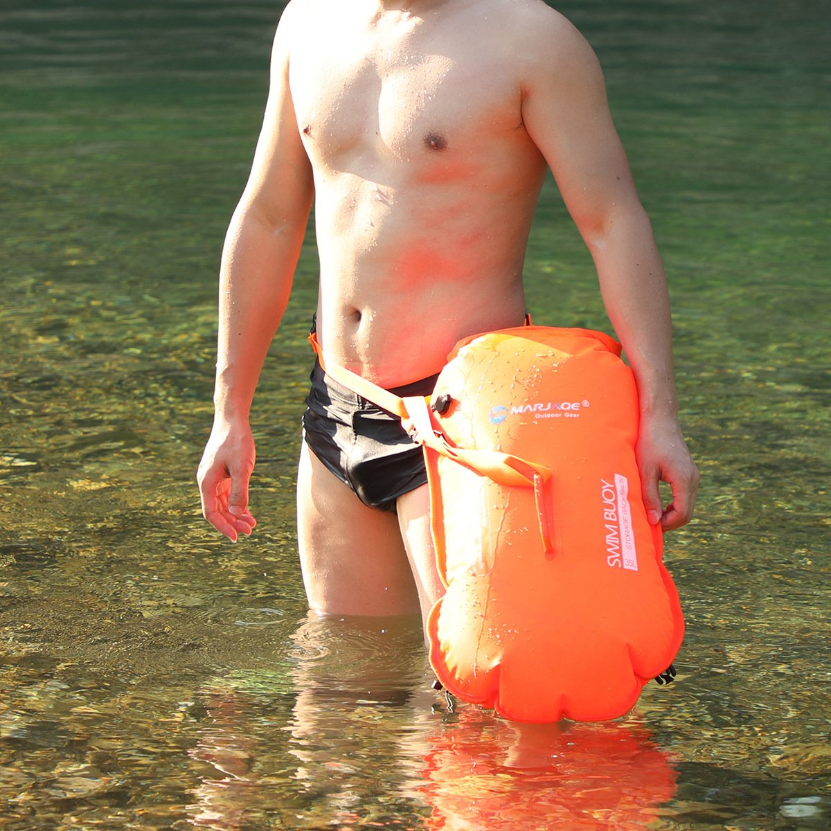 Hot Selling Safety Swimming Security Inflatable Float safety swimming buo Flotation Pvc Ball Airbag For Open Water 28L
