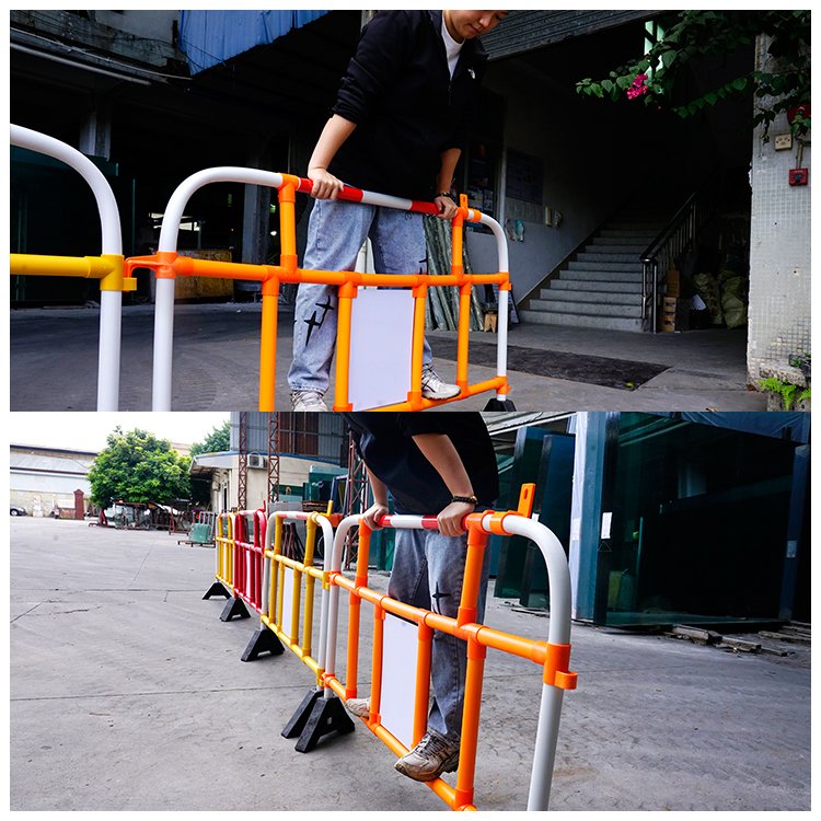 Hongkong Standard 1500mm Plastic Road Safety Yellow Traffic Barrier / Plastic Safety Barricade