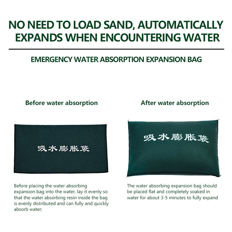 Self Inflatable Flood Barrier Flood Barrier Garage Door Sand Bags water Barrier Flood For Safe