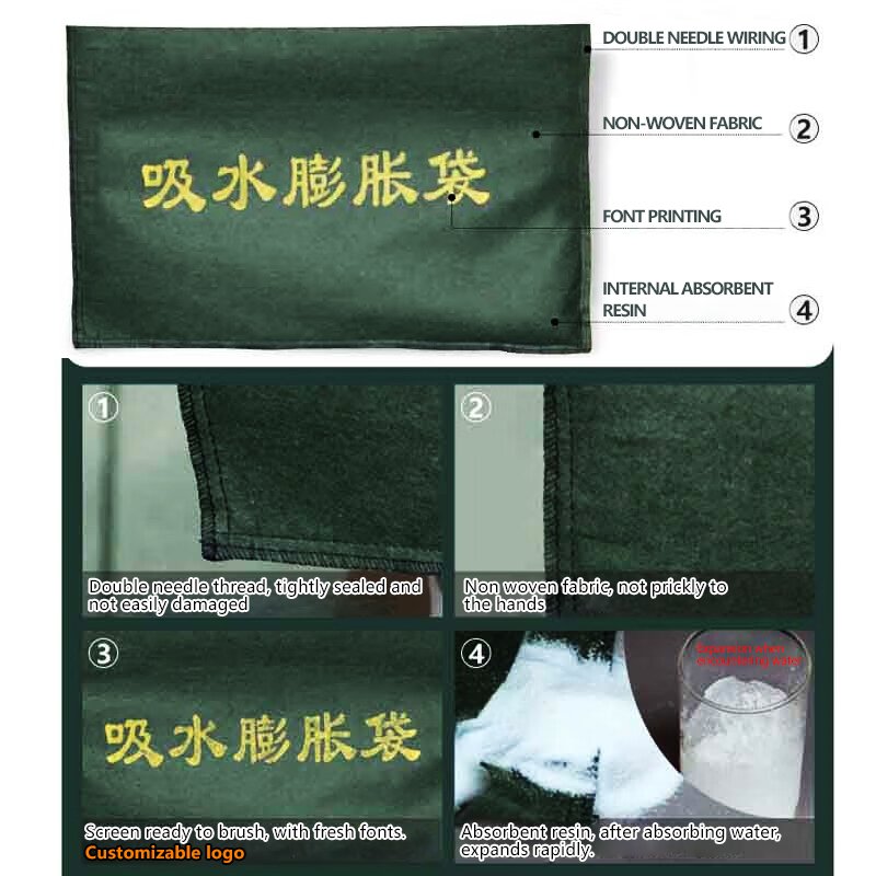 Self Inflatable Flood Barrier Flood Barrier Garage Door Sand Bags water Barrier Flood For Safe