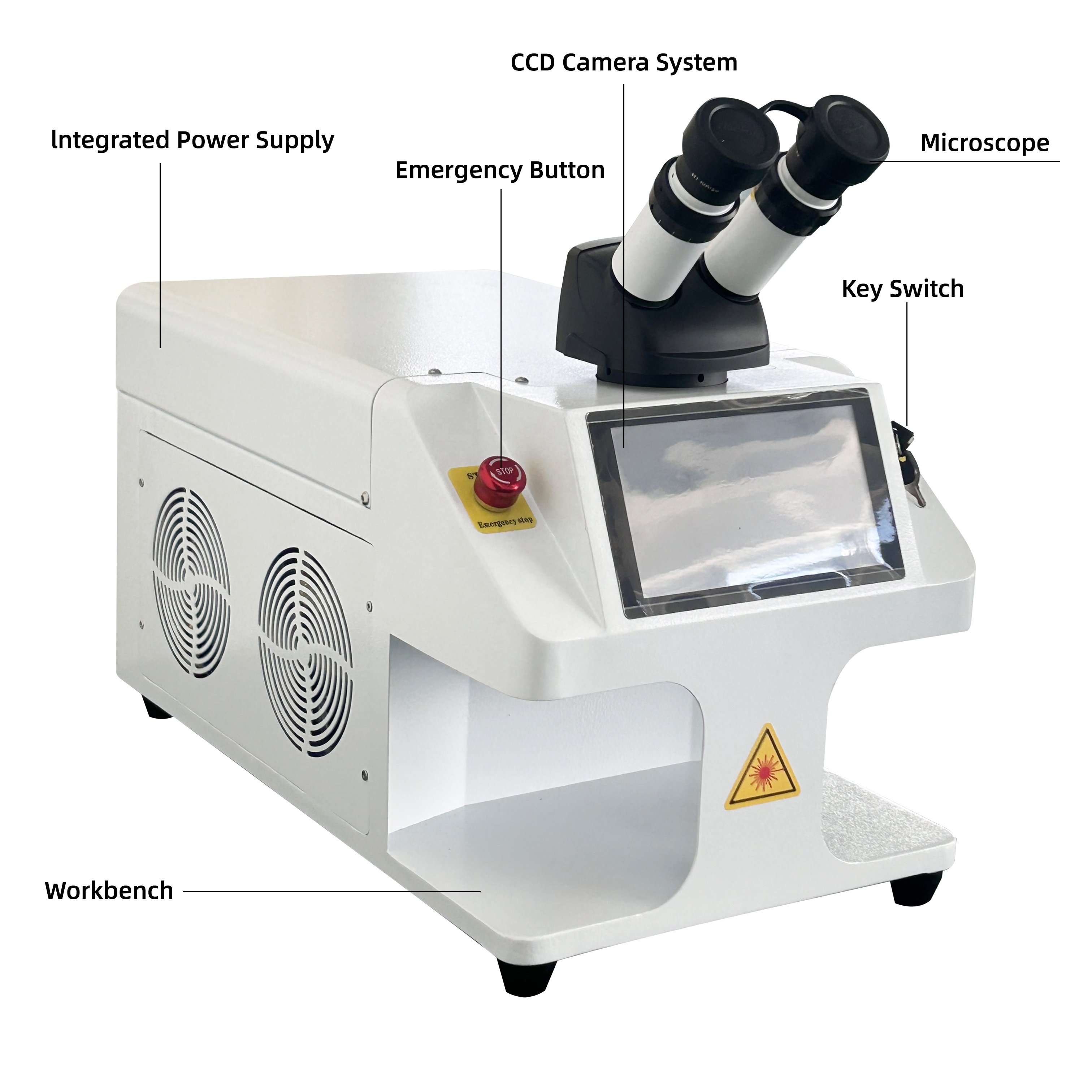 Fast delivery Mini Gold, Silver, Titanium Jewellery Soldering Machine 100W 200W Clear CCD Camera Microscope welding machine