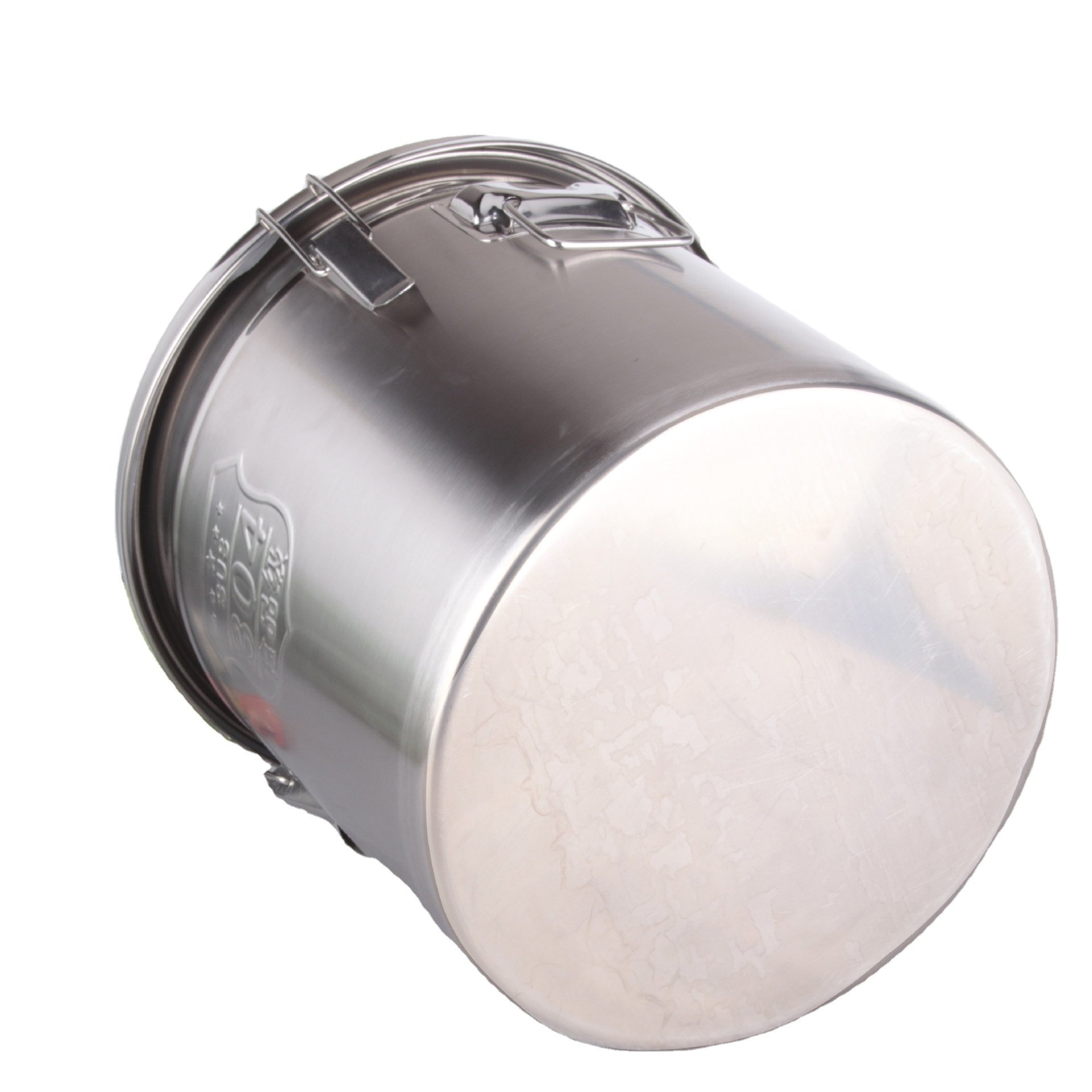 seals with lid cover different capacity 5L-228L stainless steel transportation bucket