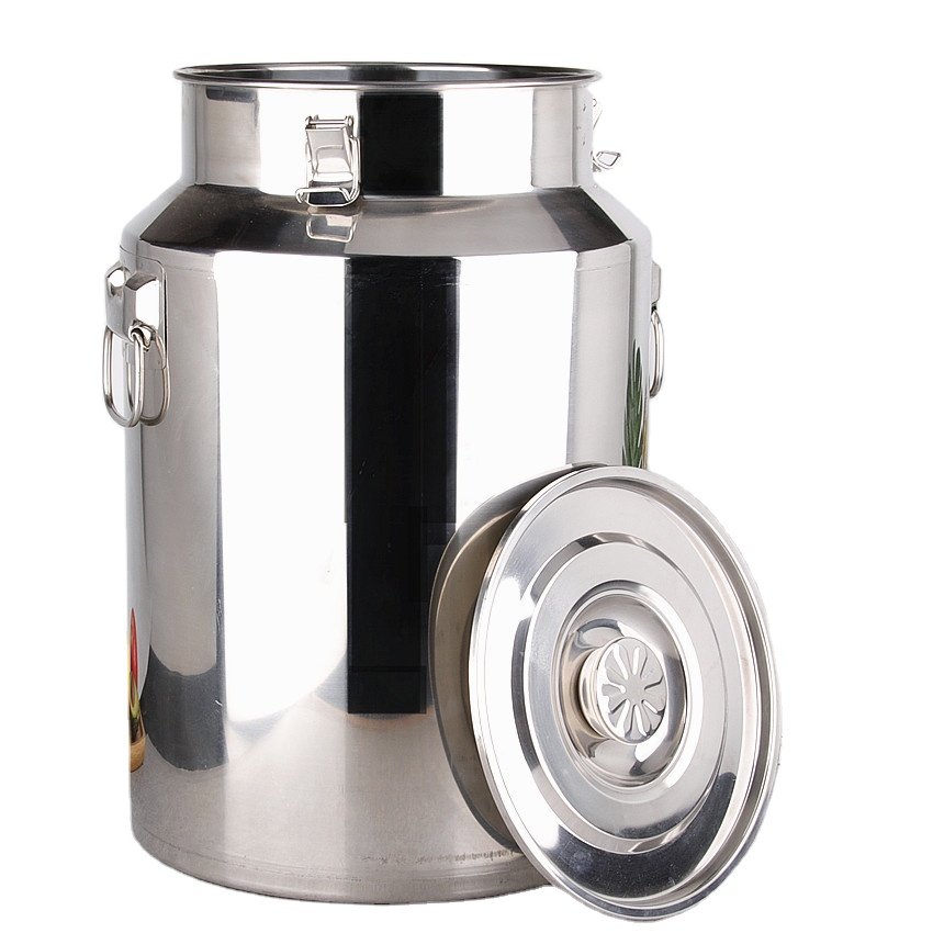 seals with lid cover different capacity 5L-228L stainless steel transportation bucket