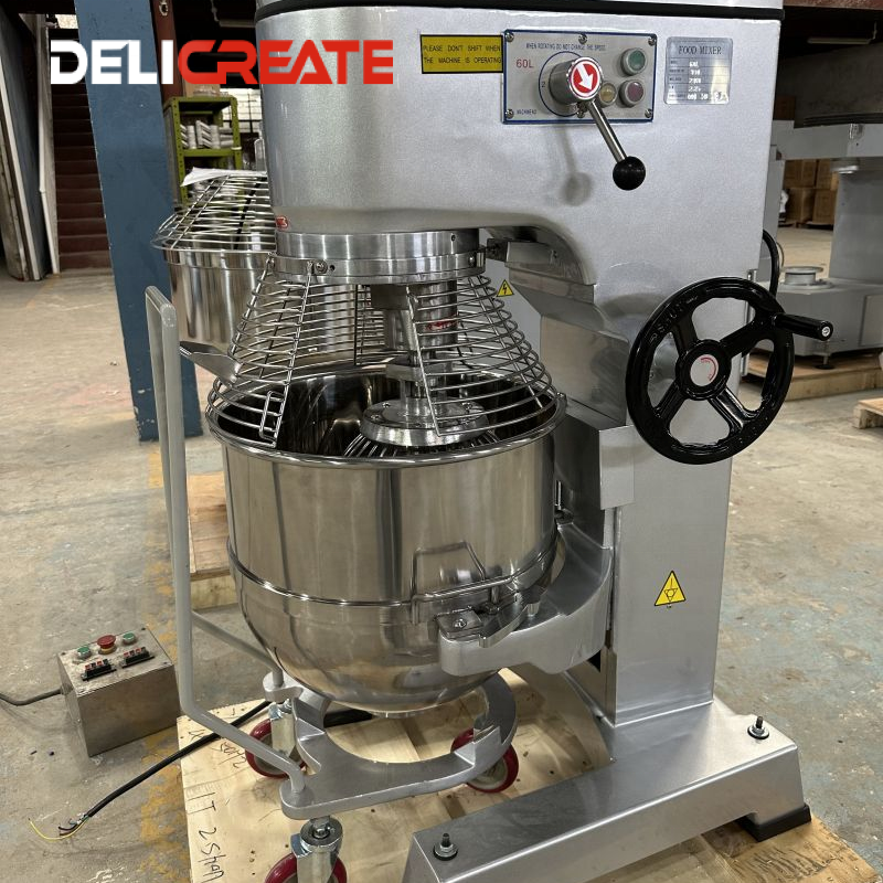3 Speeds Planetary Dough Mixer Tabletop 60 Liter Cake Mixer Flour Kneader Machine Pizza Dough Mixing Machine