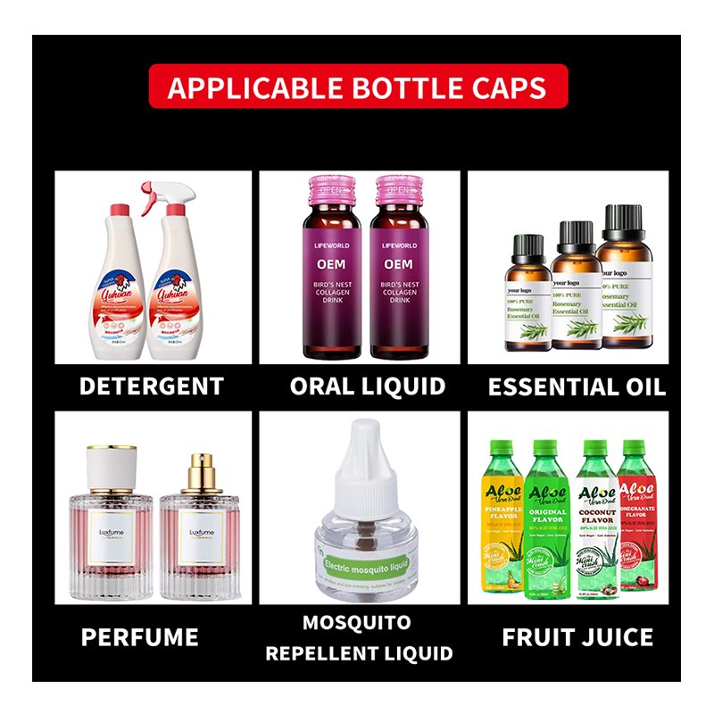 6 nozzle mouthwash, liquid soap, chemical liquid, viscous conveyor belt, sealing, capping, labeling, magnetic pump filling line