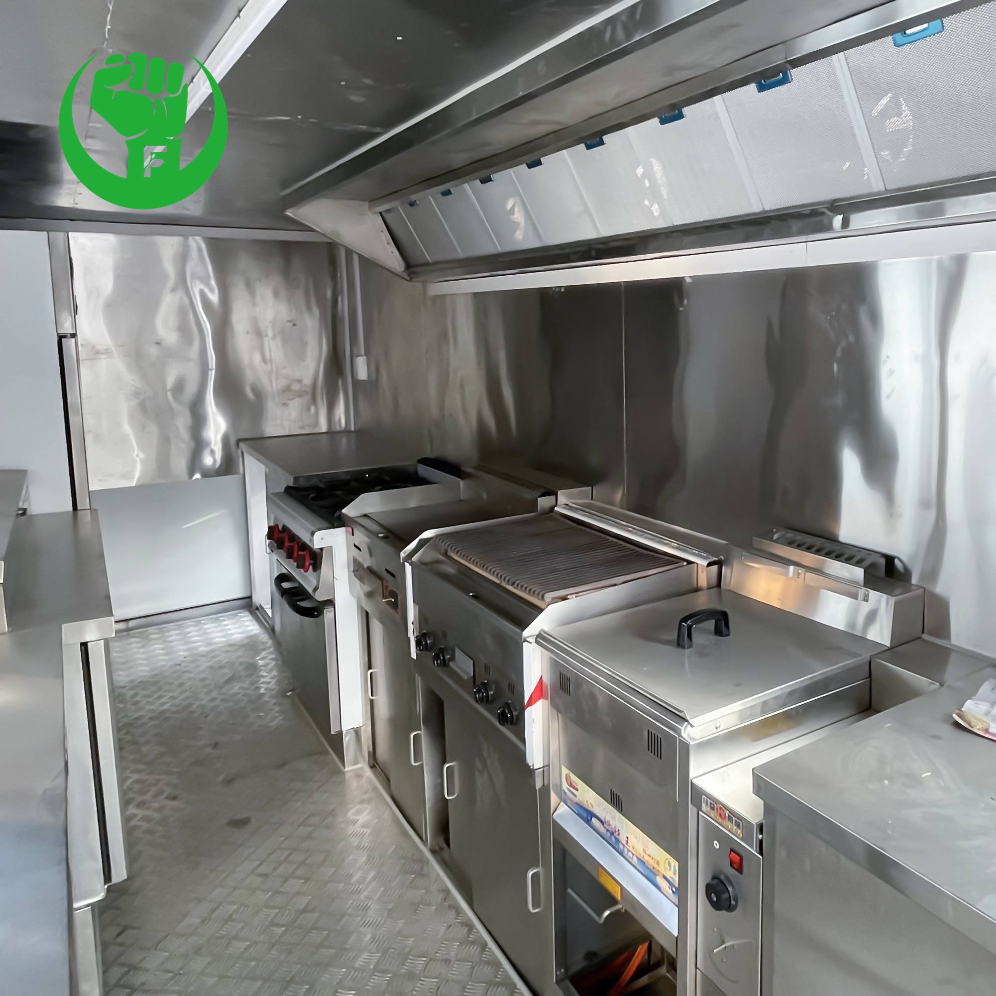 teppanyaki food trailer baked potato fish mobile food truck cart