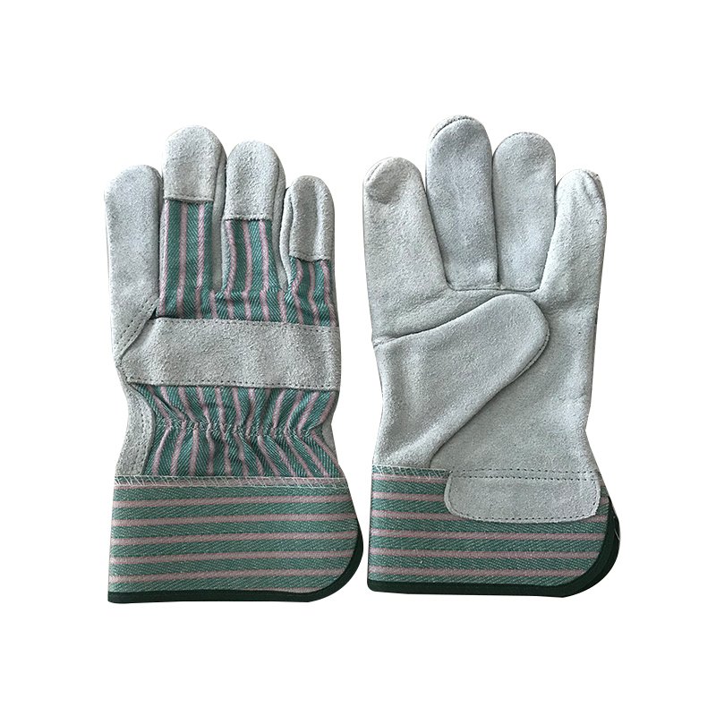 Leather Heat-resistant BBQ Grill Anti Cut Gloves Comfortable Oven Mittens Cow Split Leather Working Electric Welding Gloves