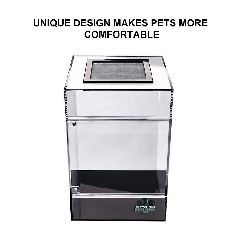 Acrylic Durable Reptile Cage Feeding Box Turtle Water Tank Lizard Climbing Reptile box