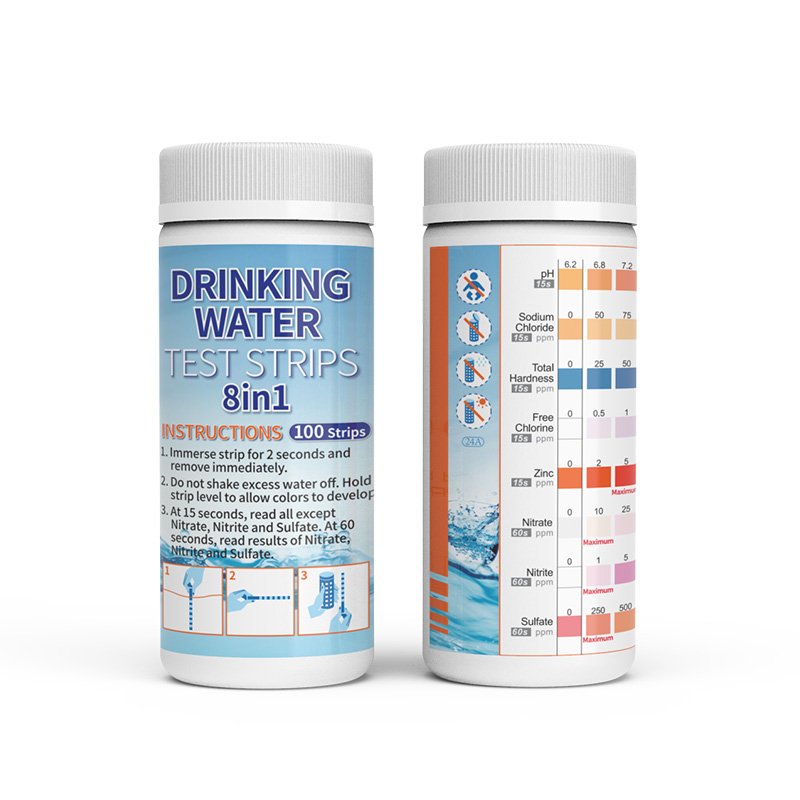 New Packaging Better product Drinking Water Test Kit 8way Home Water Quality Test