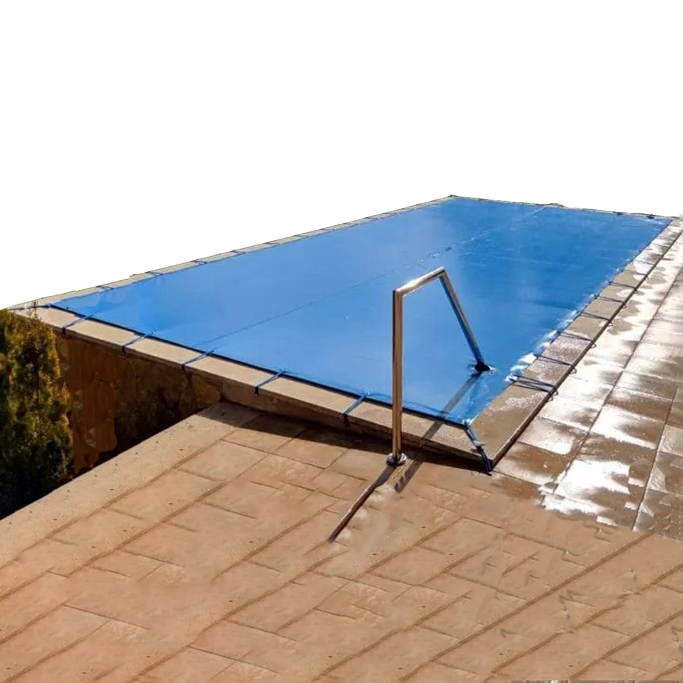 Easy Installation Solid Protective Pool Cover Drainage Valve Winter Swimming Safety Cover Avoid Kids Pets Falling Strong Stable