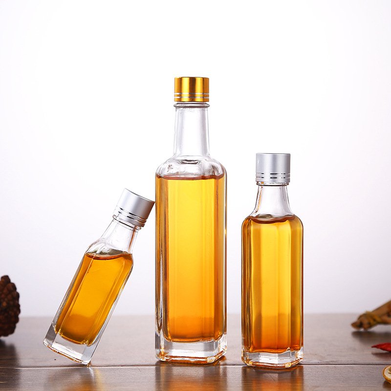 Mini glass liquor bottles 50ml customise wine glass bottle 2.5oz glass bottles with screw caps