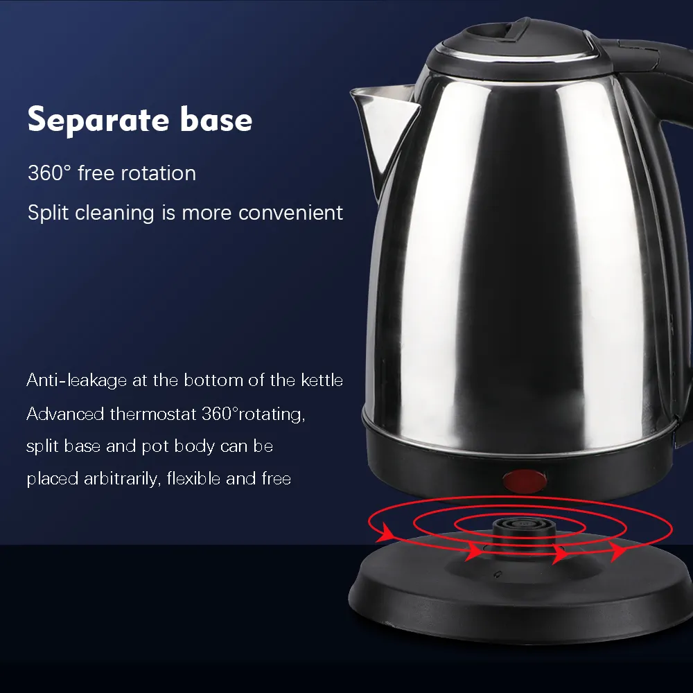 2L 2200W Instant Water Heating Stainless Steel Daily Use Household Appliances Electric Kettle