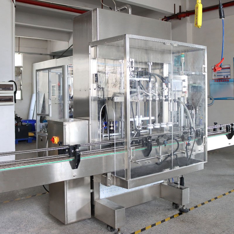 Factory Customized 4 Head Piston Line Bottling Machine Filling Capping Machine Bottle Taking Perfume Oil Refill Machine