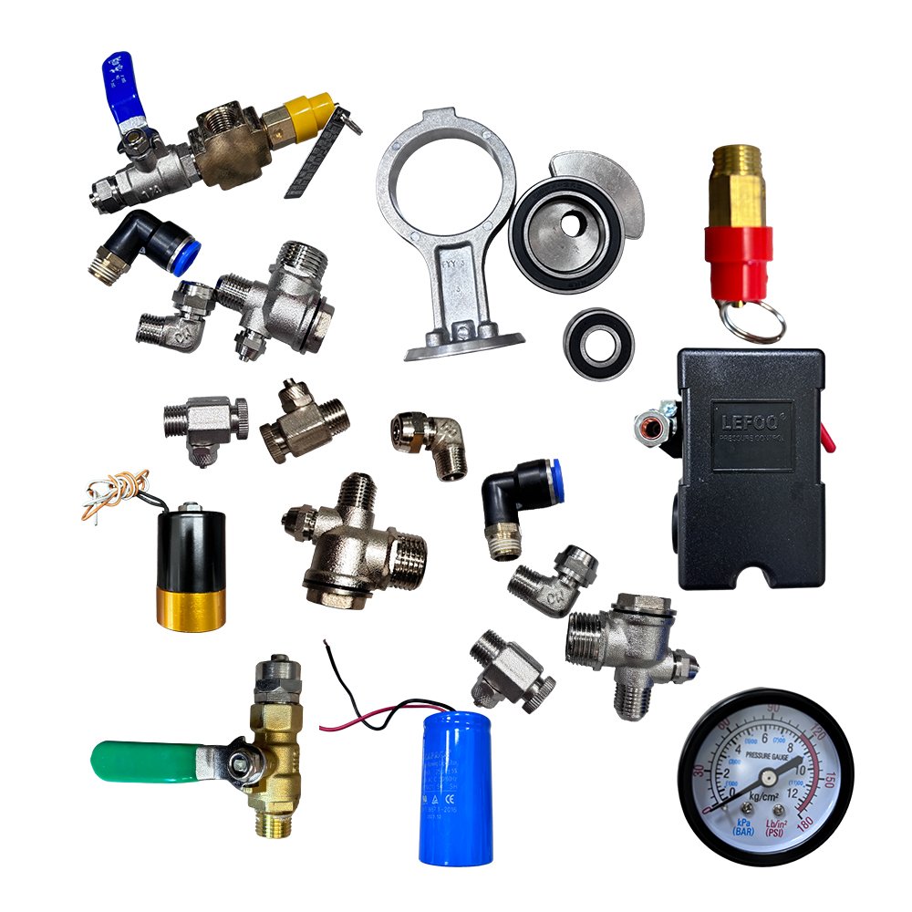 Factory Price Air Compressor Metal Parts Water Valve Safety Valve Air Filter Oilless Air Compressor Parts