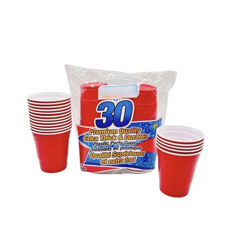 Wholesale 9oz Red Plastic Cup Beer Pong Cup Disposable Plastic Party Cups For Drinking Coffee