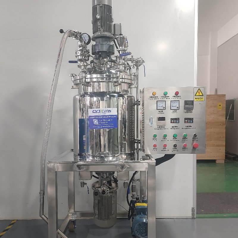 CYJX Movable Making Cosmetic Cream Lotion Ointment Paste Mixng Machine Vacuum Emulsifying Mixing Homogenizing Mixer Machine