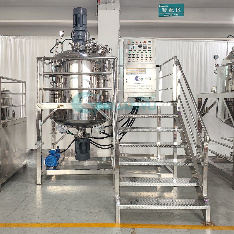 CE approved 1000L Liquid soap detergent shampoo body lotion mixing tank double jacket stainless steel mixing tank with agitator