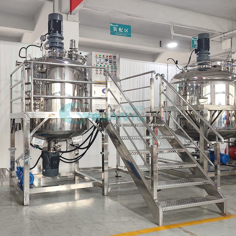 CE approved 1000L Liquid soap detergent shampoo body lotion mixing tank double jacket stainless steel mixing tank with agitator