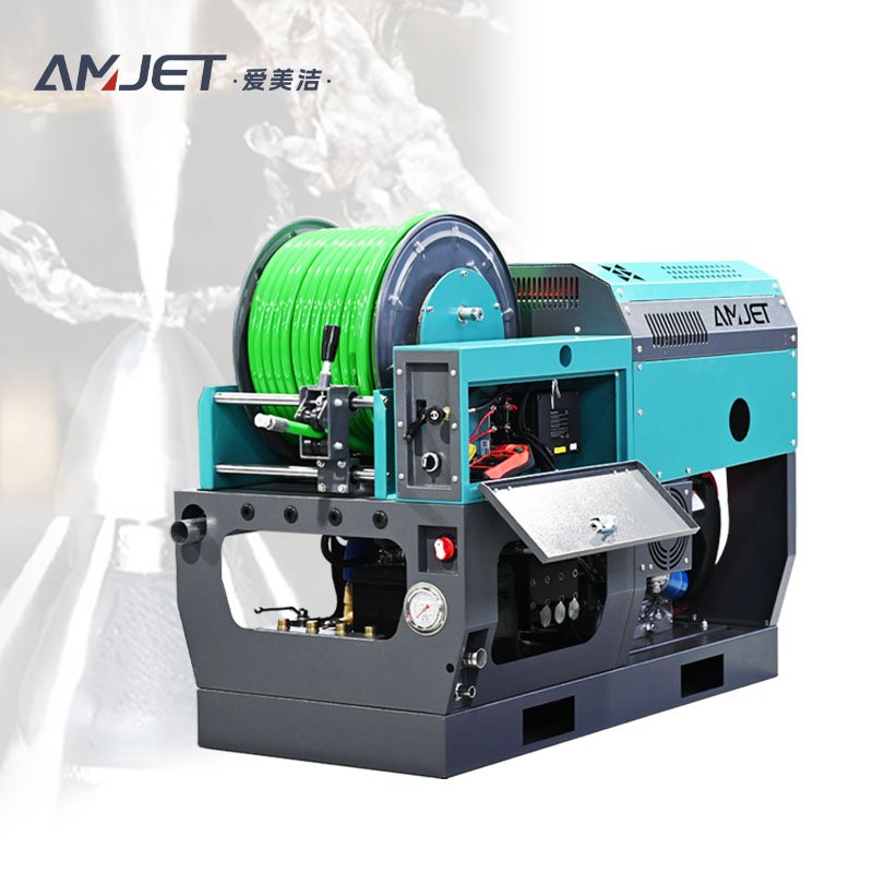 new arrival TMQ2530-ultra 3800psi 8gpm remote control activated fixed pipe dredging and cleaning machine