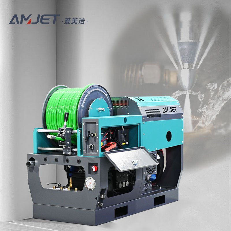 new arrival TMQ2530-ultra 3800psi 8gpm remote control activated fixed pipe dredging and cleaning machine