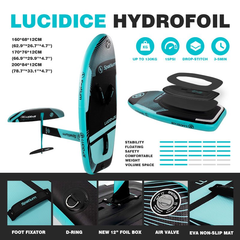 Spatium 2024 spot High strength aluminum-carbon foil kite wing hydrofoil board for sale
