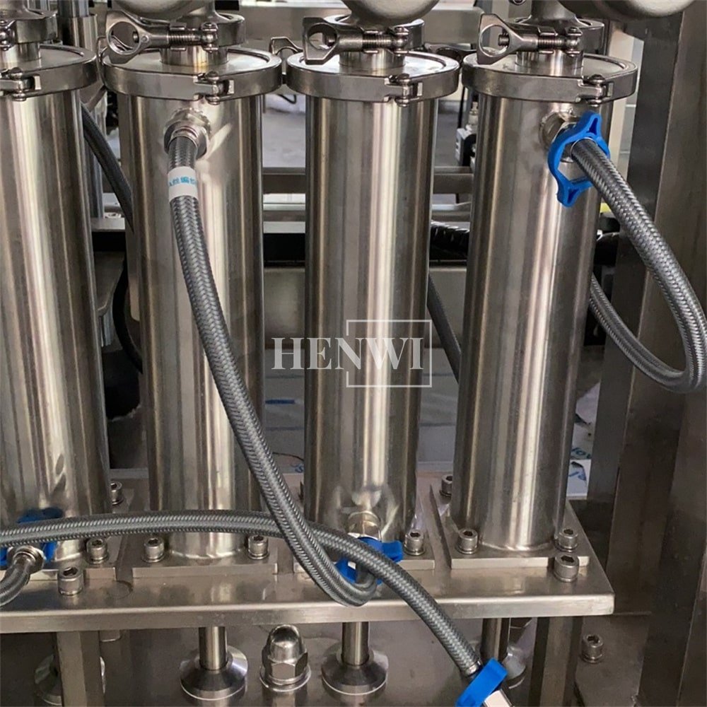 Henwi 4 Nozzles Constant Temperature Filler Automatic Paraffin Wax Vaseline Cream Candle Gel Heating Mixing Hot Filling Machine
